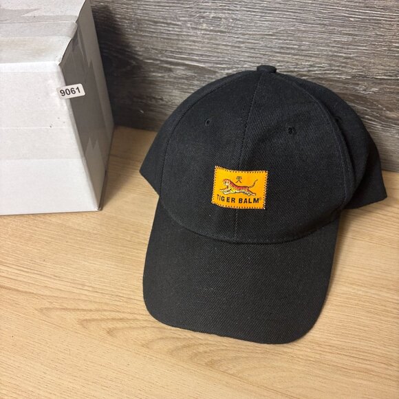 Tiger Balm Hat Cap Strap Back Black Logo Adjustable - Picture 9 of 9